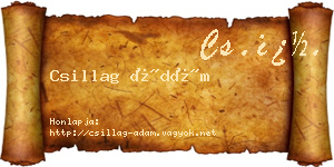 Csillag Ádám névjegykártya