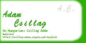 adam csillag business card